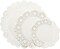 150 Pack Round White Paper Doilies Assorted Sizes for Cake, Food, Dessert - Lace Paper Placemats for Crafts, Plates, Party Table, Wedding (6.5, 8.5, and 10.5 Inch)